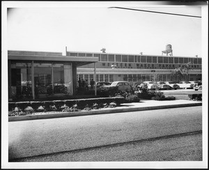 Exterior view of the office and factory of Western Waxed Paper Company, 1910-1940
