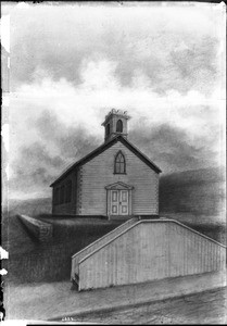 Drawing of the First Congregational Church, ca.1875