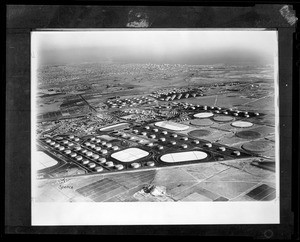 Aerial view of the Watson Junction Refineries, June 1931