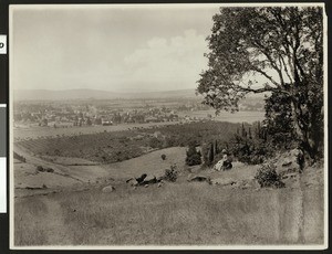 View of Sonoma from the hills, ca.1908