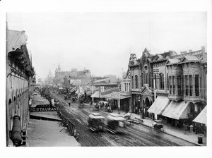 Main Street looking north from Second Street, ca.1889