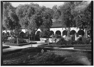 View of the San Fernando Mission Memory Garden, ca. 1933