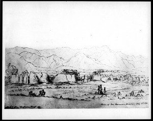 Sketch of the San Bernardino Mission by H.C. Ford, July 25, 1881