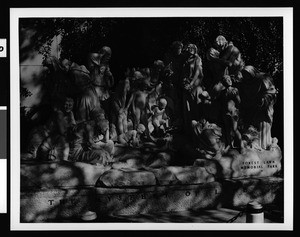 "The Mystery of Life" statue in Forest Lawn Memorial Park, Glendale, ca.1920