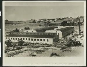 Exterior view of the Golden State Silk Mills in Hermosa Beach, ca.1925