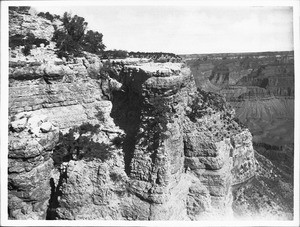 Panoramic view (Bass Mistic Springs) looking northeast from Hotel Point, Grand Canyon, 1900-1930
