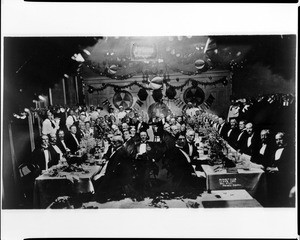 Sunset Club members at a banquet at Al Levy's Café, December 27, 1907