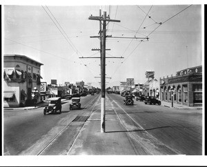 View of Van Nuys Boulevard looking north from Delano Street, Los Angeles, ca.1927