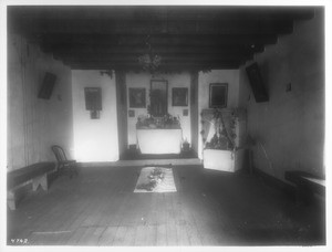San Mateo, private chapel of Don Manuel Chavez, Laguna, New Mexico, ca.1900