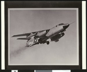 Douglas B-66 Destroyer jet in flight, ca.1960