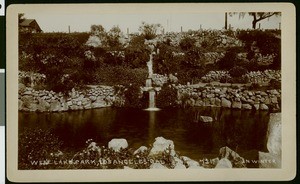 Cascade fountain in Westlake Park (later MacArthur Park)