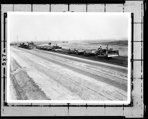 Surface compacting at the Los Angeles Municipal Airport, 1935-1939