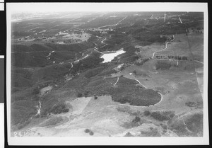 Aerial view of a reservoir, ca.1920