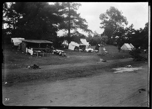 Refugee camp in G.G. Park, San Francisco, 1906