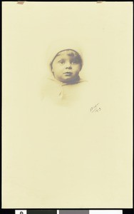 A portrait of a baby with a hat