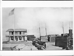 The first Custom House in San Pedro, ca. June 1883