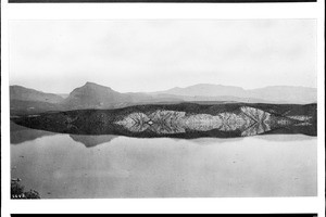 An arrow reflection in the waters near the Roosevelt Dam, Arizona