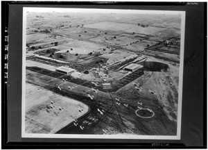 Aerial view of the Union Air Terminal Building at Burbank Airport, August 1935