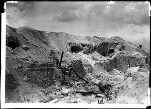 View of the French Fort de la Pompelle in Reims after a German bombardment, ca.1915