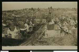 Nevada County Views, showing panoramic view from deport in the Grass Valley, ca.1910