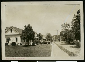 Nevada County Views, showing Auburn Street looking north in the Grass Valley, ca.1910