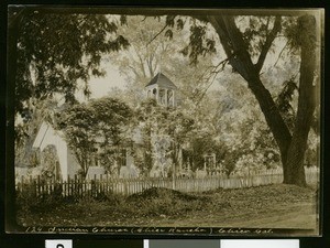 Exterior view of Indian Church at Chico Ranch, Chico, ca.1910