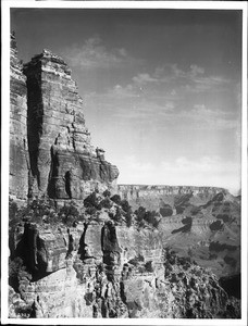 Castle Rock viewed from the Grand View Trail, Grand Canyon, Arizona, 1900-1930