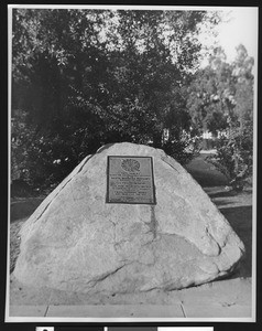 Monument erected by the Daughters of the American Revolution, Santa Barbara, 1928