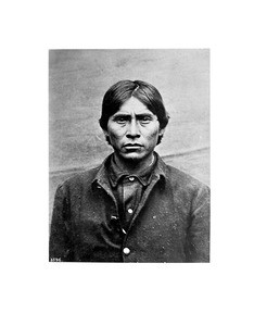 Portrait of a young Apache Indian man, ca.1880