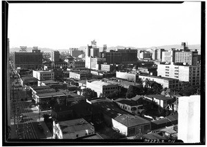 View from Bendix Building looking north and northwest near 12th and Maple, Los Angeles, November 18, 1930
