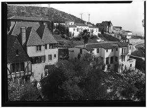 View of homes on a hillside of Bonvue Avenue in Hollywood, March 11,1930