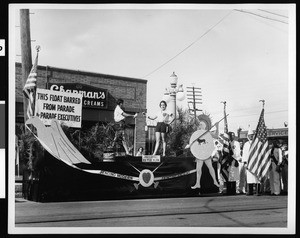 Ku Klux Klan float which was barred from the Huntington Beach 4th of July parade, 1924