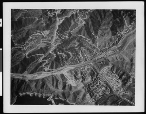 Aerial view of Cahuenga Pass, December 30, 1939