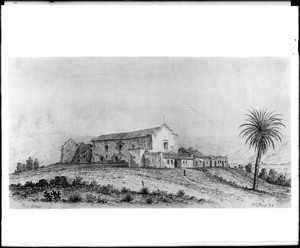 Drawing of Mission San Diego Alcala, by Henry Chapman Ford, ca.1883