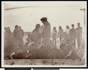 Group of Mojave Indians mourning the dead