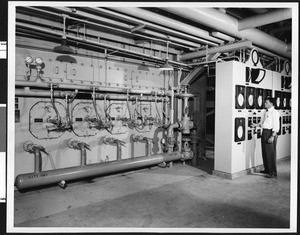 Interior of the Southern California Gas Company plant, ca.1955