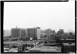 Birdseye view of Los Angeles from 1024 Santee Street, June 1, 1929