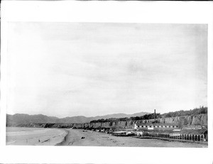 General view of the old Bath House at North Beach, Santa Monica, ca.1887