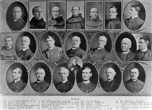 Composite portrait of priests of the diocese of Monterey and Los Angeles, 1903