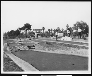 A miniature golf course in Pico Boulevard and Vermont Avenue, ca.1930