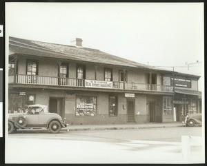 Exterior view of the two-story Fitch adobe built by Jacon P. Leese, 1937