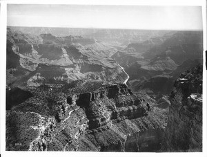 View of the distant Colorado River from Panorama Point, Grand Canyon, 1900-1930