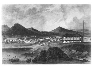 Drawing of Monterey published in the book "United States Illustrated, Volume 1", ca.1860