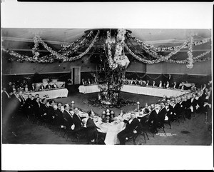 Sunset Club Banquet at Al Levy's Café, December 26, 1909