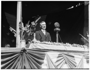 Unidentified man giving a speech