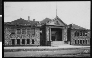 Exterior view of a high school in San Luis Obispo, ca.1900