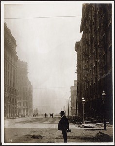 San Francisco earthquake damage, showing Market Street from Montgomery, 1906