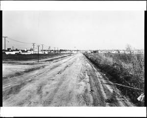 View of Ocean Park Boulevard looking east from Amherst before construction, September 29, 1939