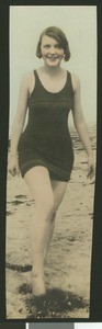 Sarah Ammon in a bathing costume, 1926