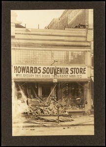 San Francisco earthquake damage, showing the ruins of Howards Souvenir Store, 1906